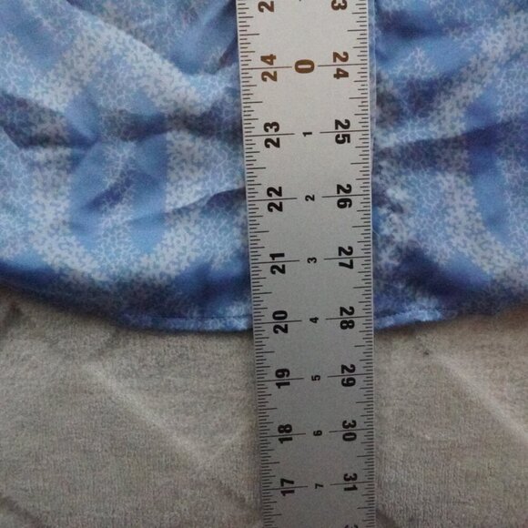 Equipment Button Up Top Womens Large Satin Blue - Picture 8 of 11